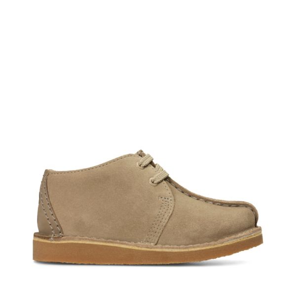 Clarks Boys Desert Trek Casual Shoes Sand Suede | CA-9321704